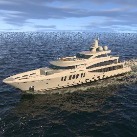 3D Amels 200 Yacht Dinamic Symulation